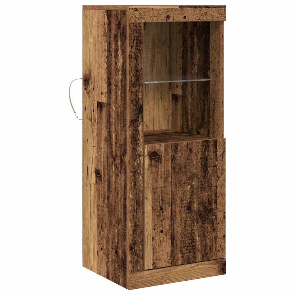 vidaXL LED Sideboard Brown 41 x 37 x 100 cm Engineered Wood