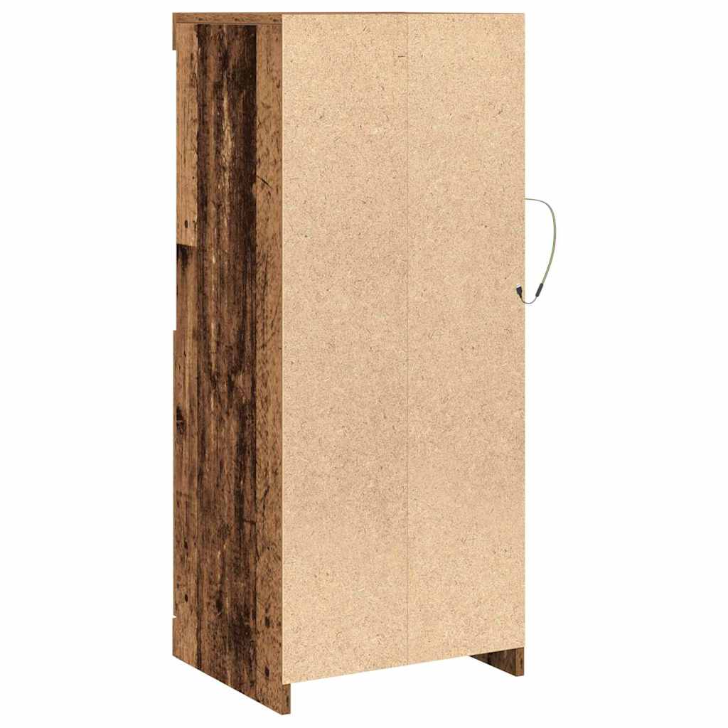 vidaXL LED Sideboard Brown 41 x 37 x 100 cm Engineered Wood