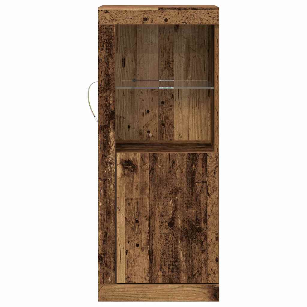 vidaXL LED Sideboard Brown 41 x 37 x 100 cm Engineered Wood