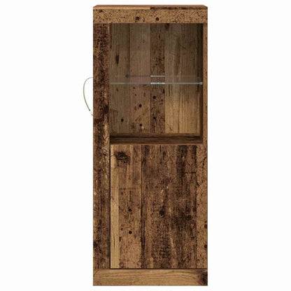 vidaXL LED Sideboard Brown 41 x 37 x 100 cm Engineered Wood