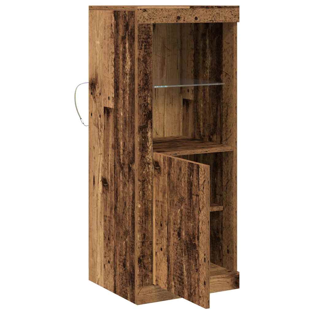 vidaXL LED Sideboard Brown 41 x 37 x 100 cm Engineered Wood