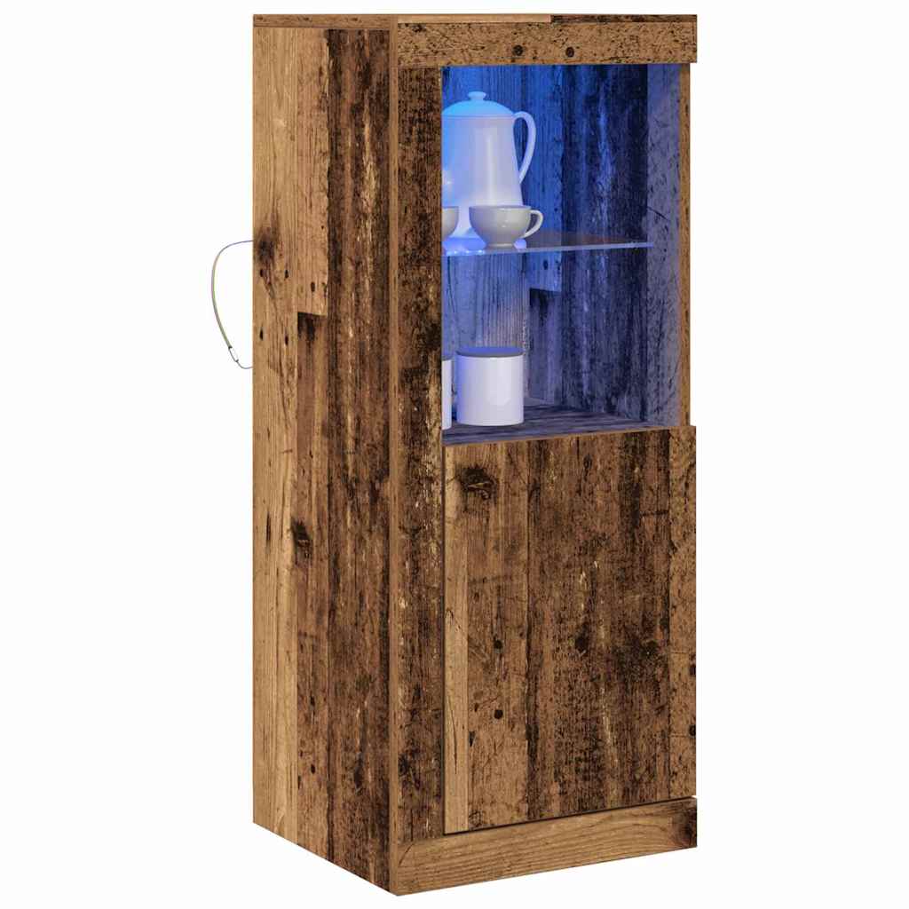 vidaXL LED Sideboard Brown 41 x 37 x 100 cm Engineered Wood