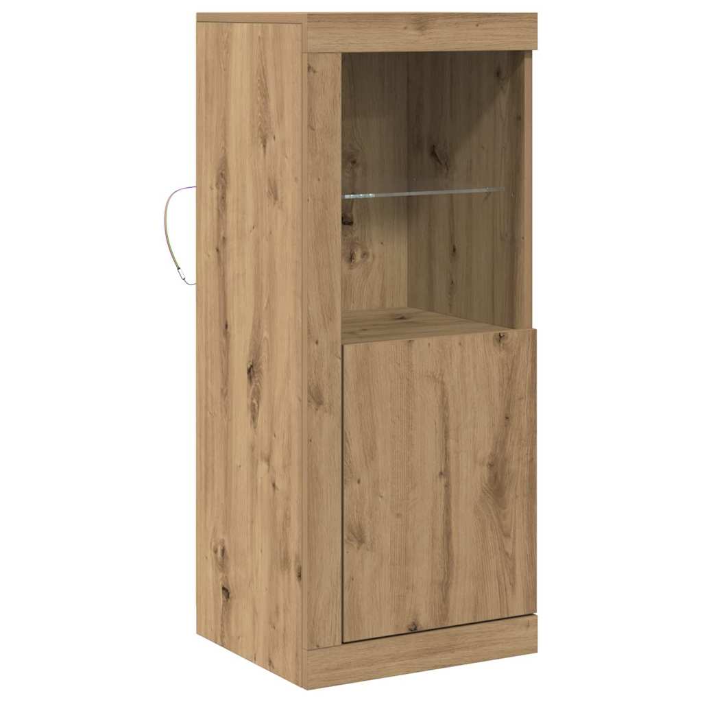 vidaXL LED Sideboard Brown 41 x 37 x 100 cm Engineered Wood