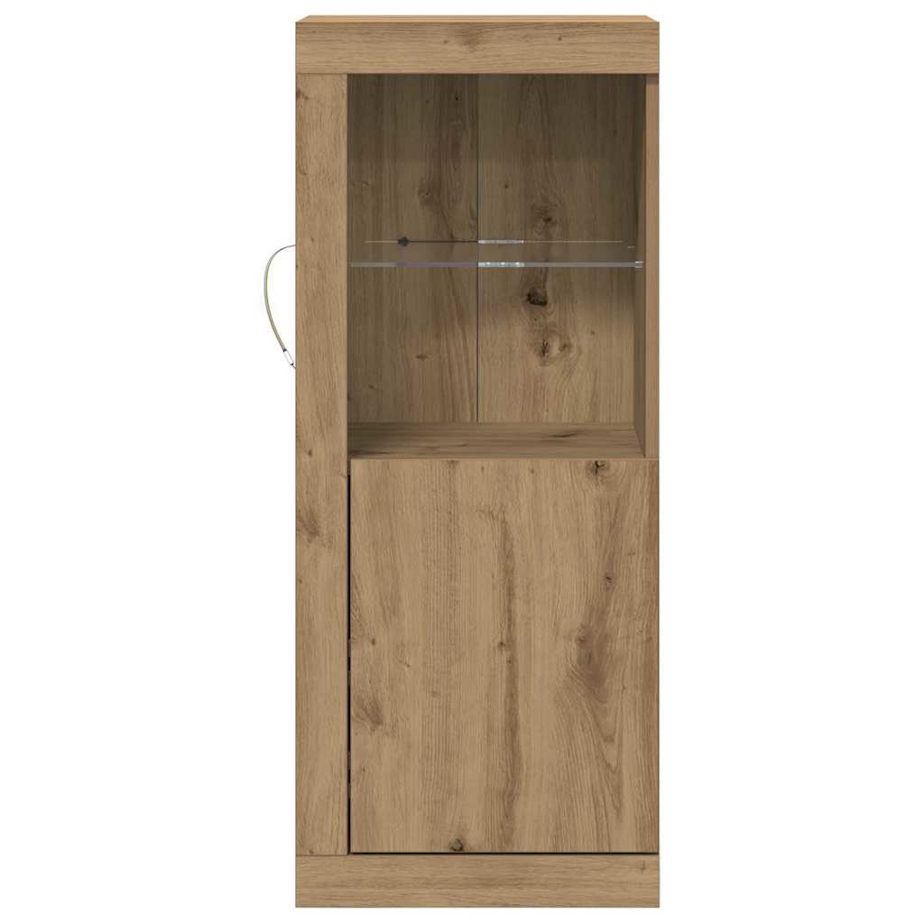vidaXL LED Sideboard Brown 41 x 37 x 100 cm Engineered Wood