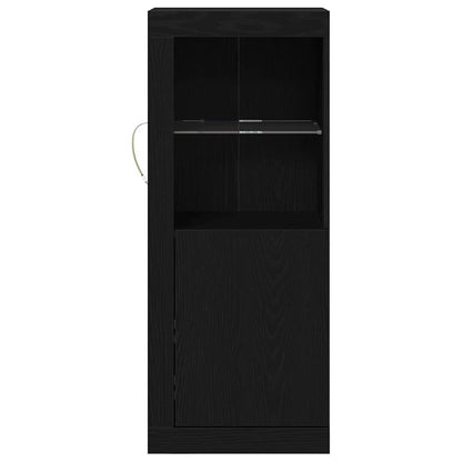 vidaXL LED Sideboard Black 41 x 37 x 100 cm Engineered Wood