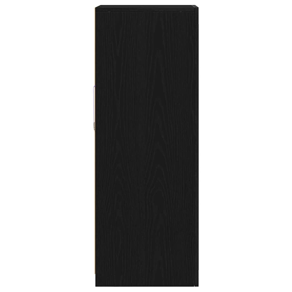 vidaXL LED Sideboard Black 41 x 37 x 100 cm Engineered Wood