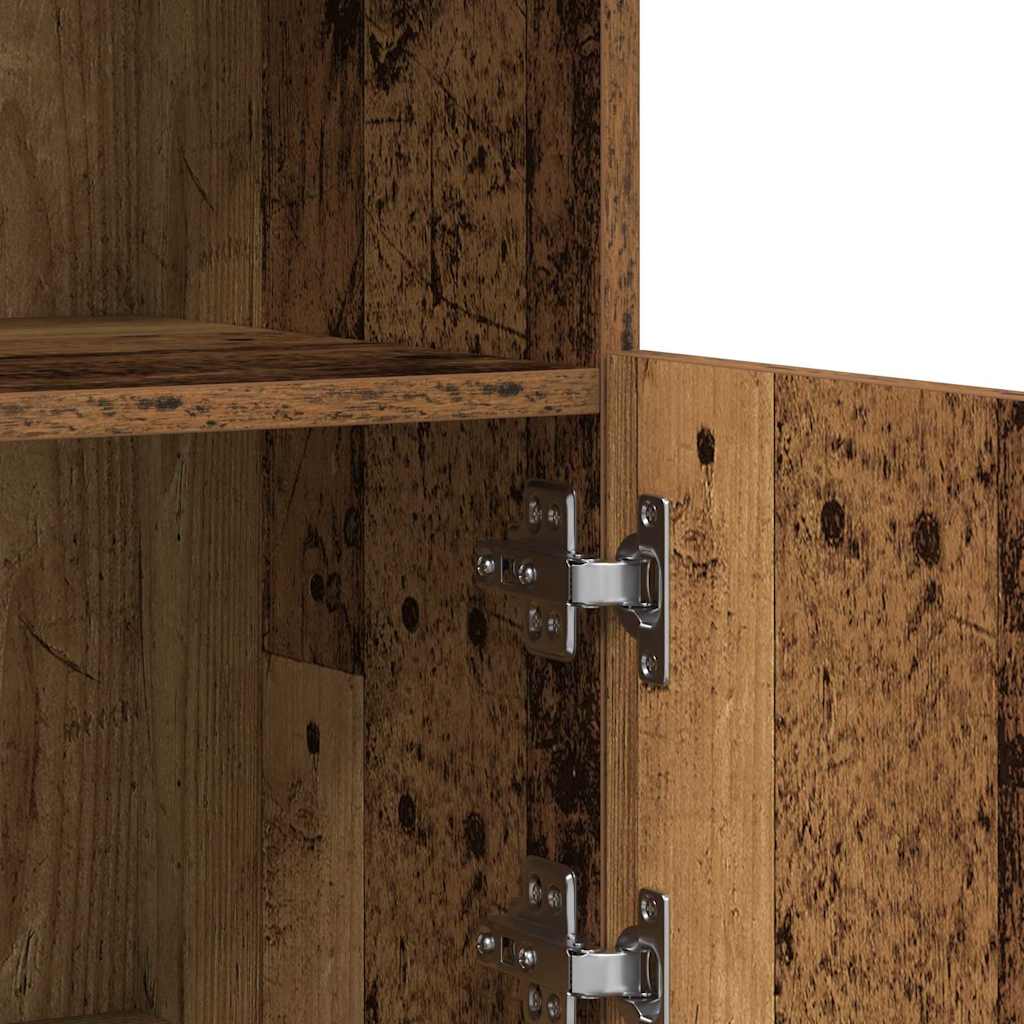 vidaXL LED Sideboard Brown 81 x 37 x 66.5 cm Engineered Wood
