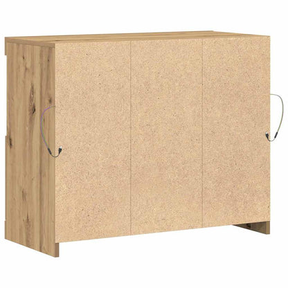 vidaXL LED Sideboard Brown 81 x 37 x 66.5 cm Engineered Wood
