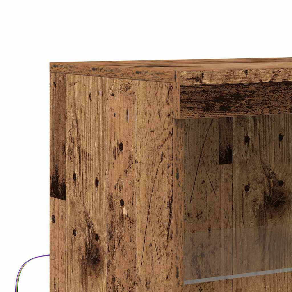 vidaXL LED Sideboard Brown 60 x 37 x 100 cm Engineered Wood