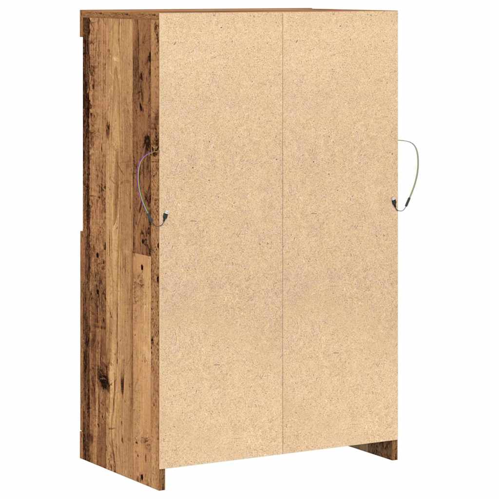 vidaXL LED Sideboard Brown 60 x 37 x 100 cm Engineered Wood