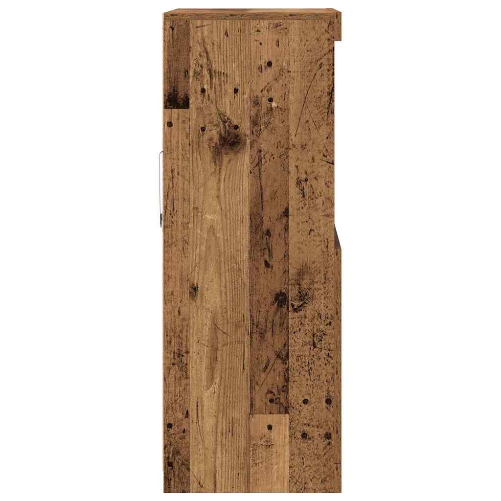 vidaXL LED Sideboard Brown 60 x 37 x 100 cm Engineered Wood