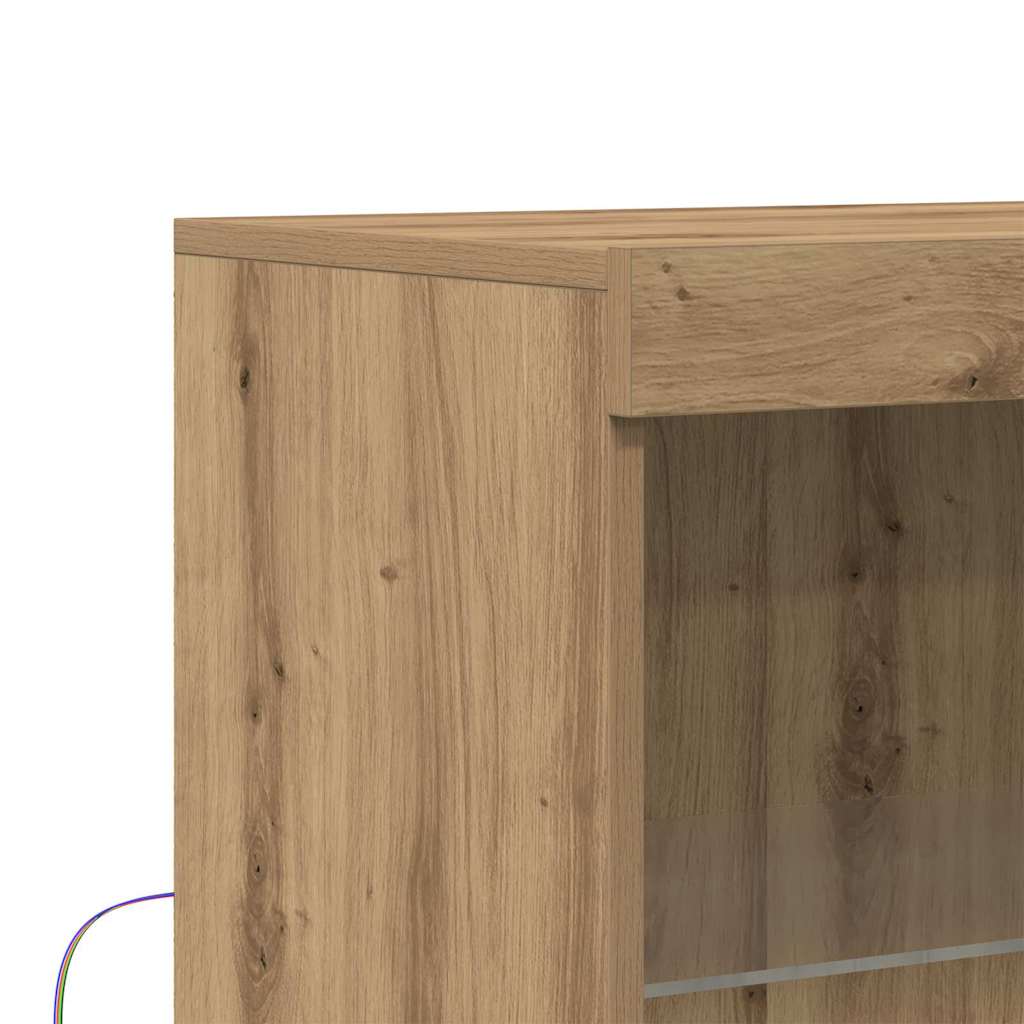 vidaXL LED Sideboard Brown 60 x 37 x 100 cm Engineered Wood