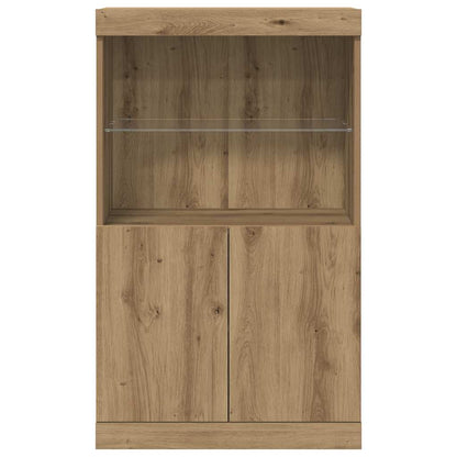vidaXL LED Sideboard Brown 60 x 37 x 100 cm Engineered Wood