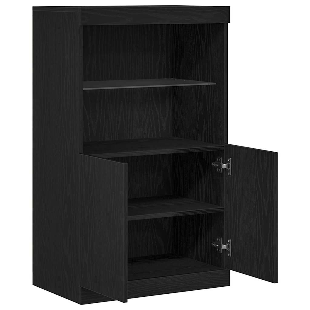 vidaXL LED Sideboard Black 60 x 37 x 100 cm Engineered Wood