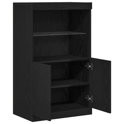 vidaXL LED Sideboard Black 60 x 37 x 100 cm Engineered Wood