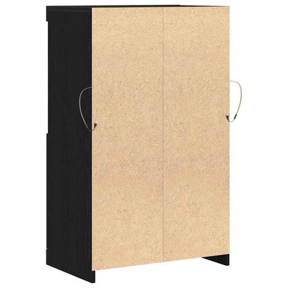 vidaXL LED Sideboard Black 60 x 37 x 100 cm Engineered Wood