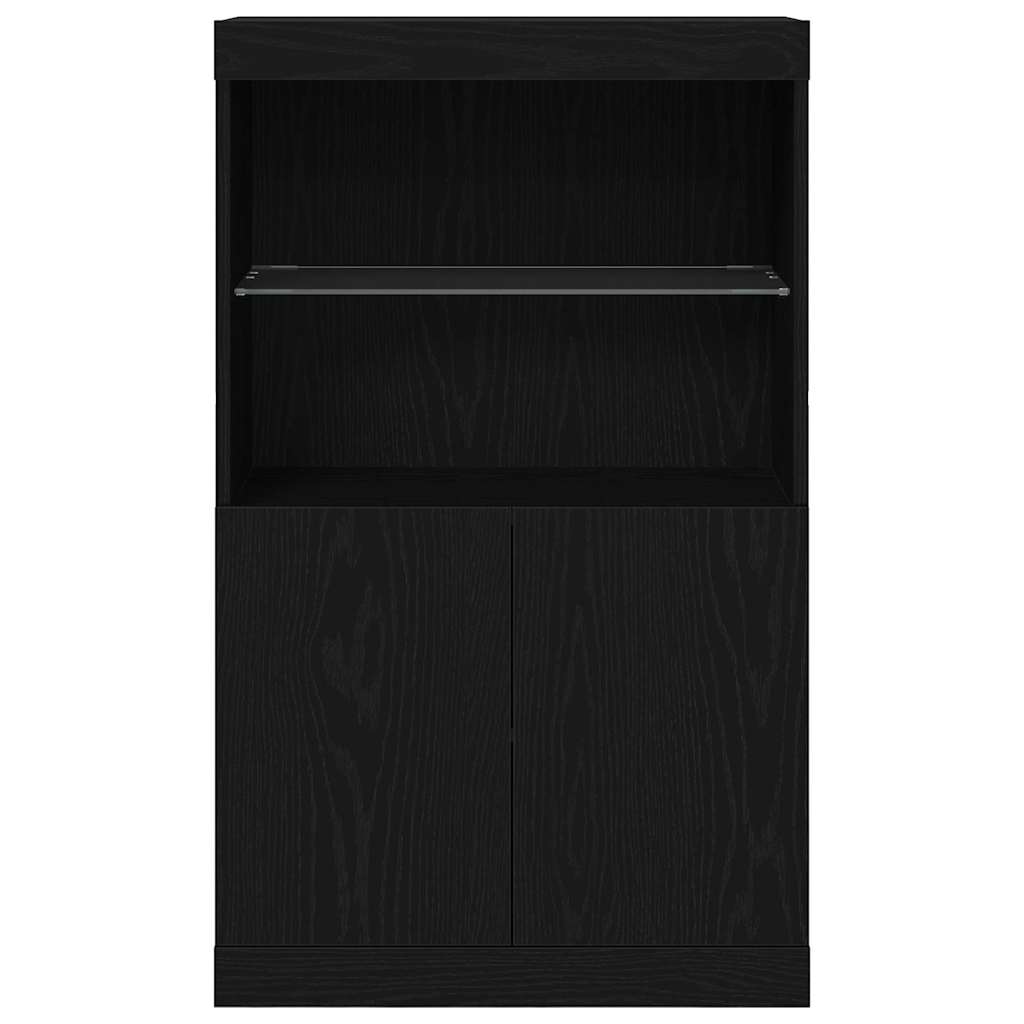 vidaXL LED Sideboard Black 60 x 37 x 100 cm Engineered Wood