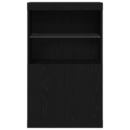 vidaXL LED Sideboard Black 60 x 37 x 100 cm Engineered Wood