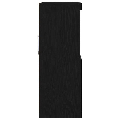 vidaXL LED Sideboard Black 60 x 37 x 100 cm Engineered Wood