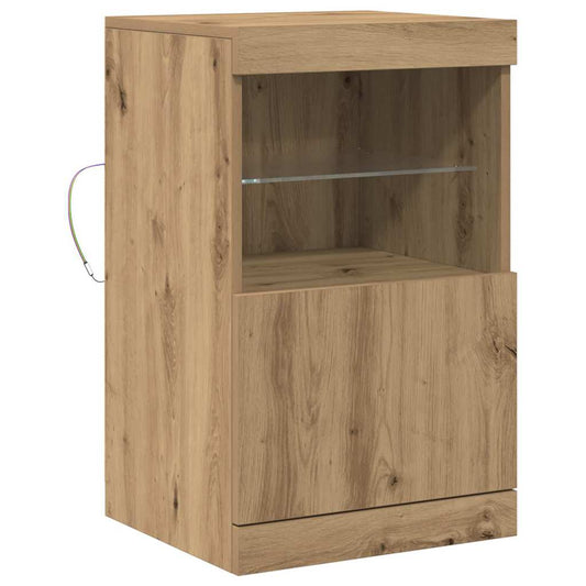 vidaXL LED Sideboard Artisan Oak 41 x 37 x 67 cm Engineered Wood