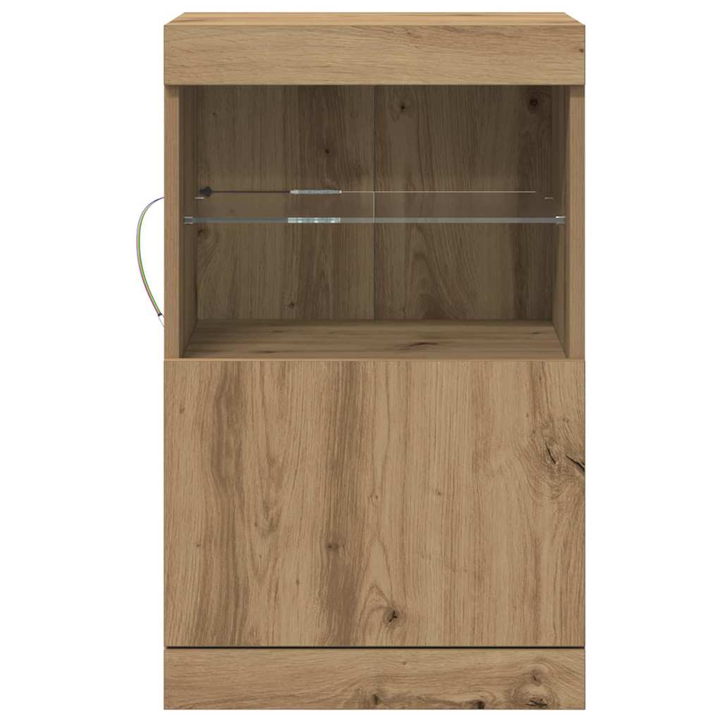 vidaXL LED Sideboard Artisan Oak 41 x 37 x 67 cm Engineered Wood