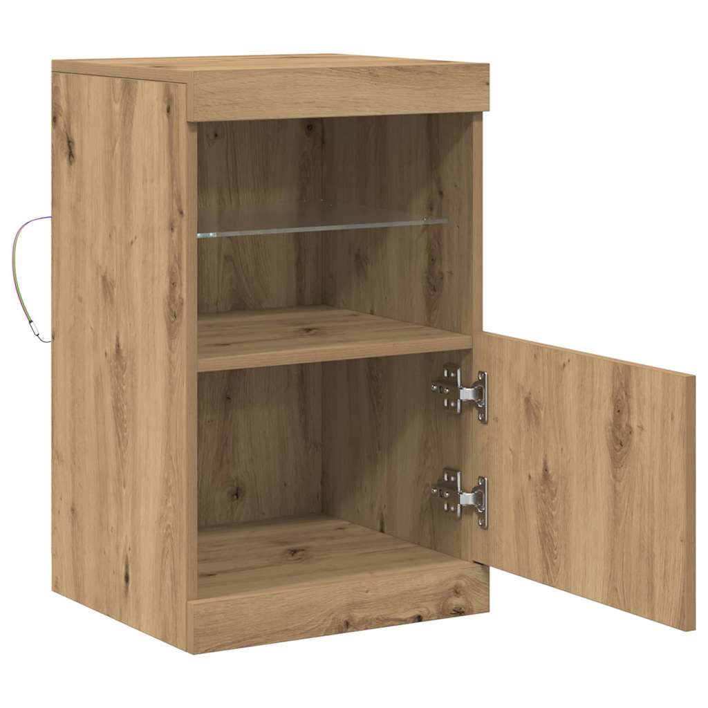 vidaXL LED Sideboard Artisan Oak 41 x 37 x 67 cm Engineered Wood