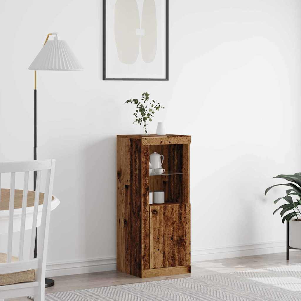 vidaXL LED Sideboard Old Wood 41 x 37 x 100 cm Engineered Wood