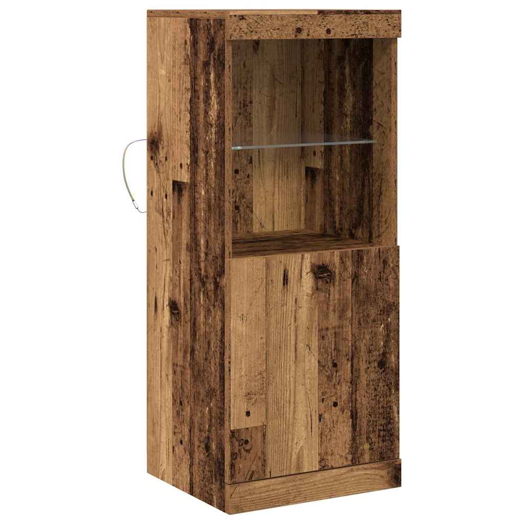 vidaXL LED Sideboard Old Wood 41 x 37 x 100 cm Engineered Wood