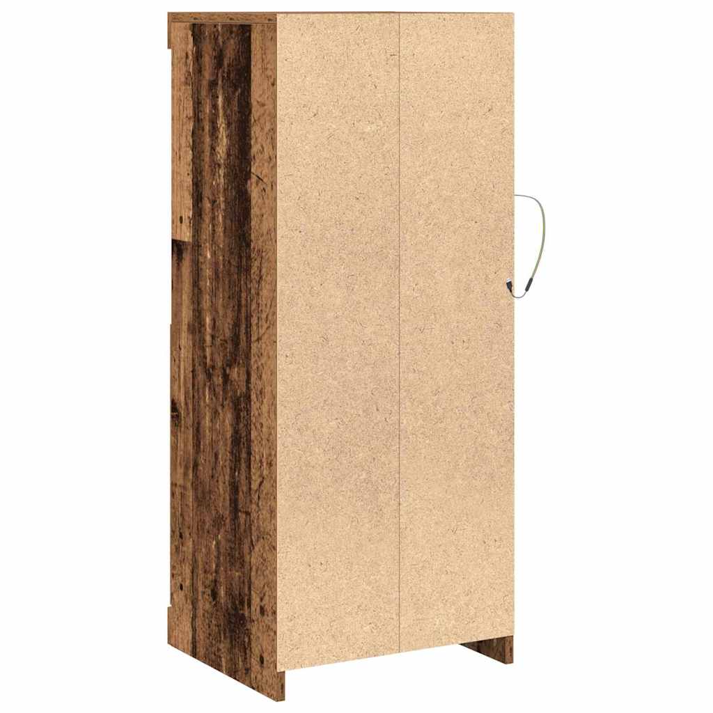 vidaXL LED Sideboard Old Wood 41 x 37 x 100 cm Engineered Wood