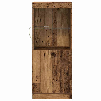 vidaXL LED Sideboard Old Wood 41 x 37 x 100 cm Engineered Wood