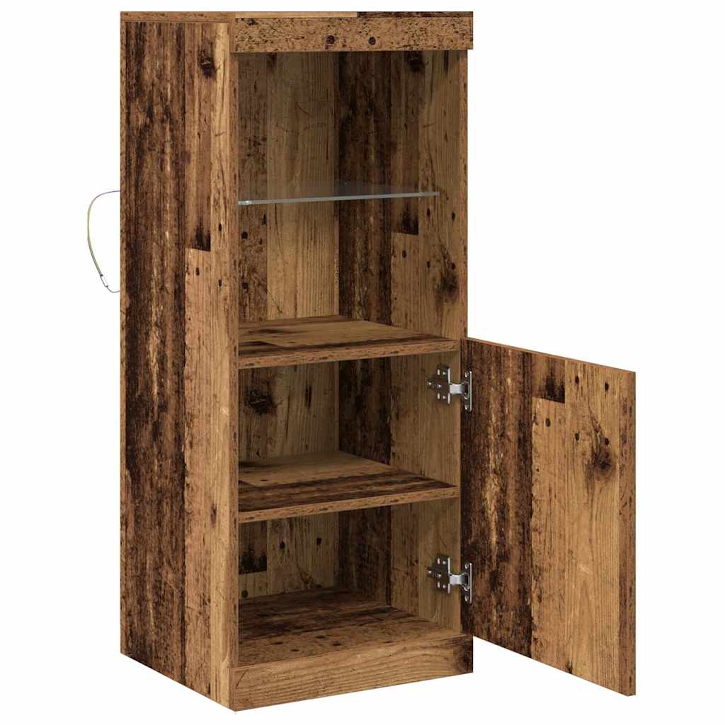 vidaXL LED Sideboard Old Wood 41 x 37 x 100 cm Engineered Wood