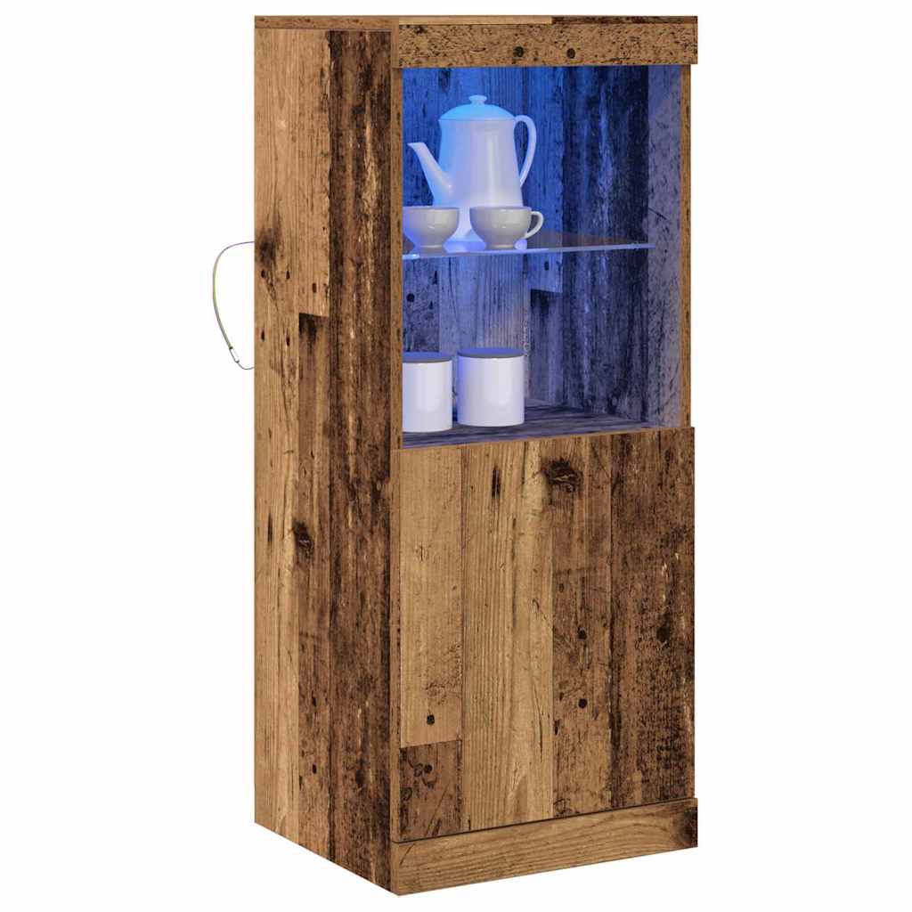 vidaXL LED Sideboard Old Wood 41 x 37 x 100 cm Engineered Wood