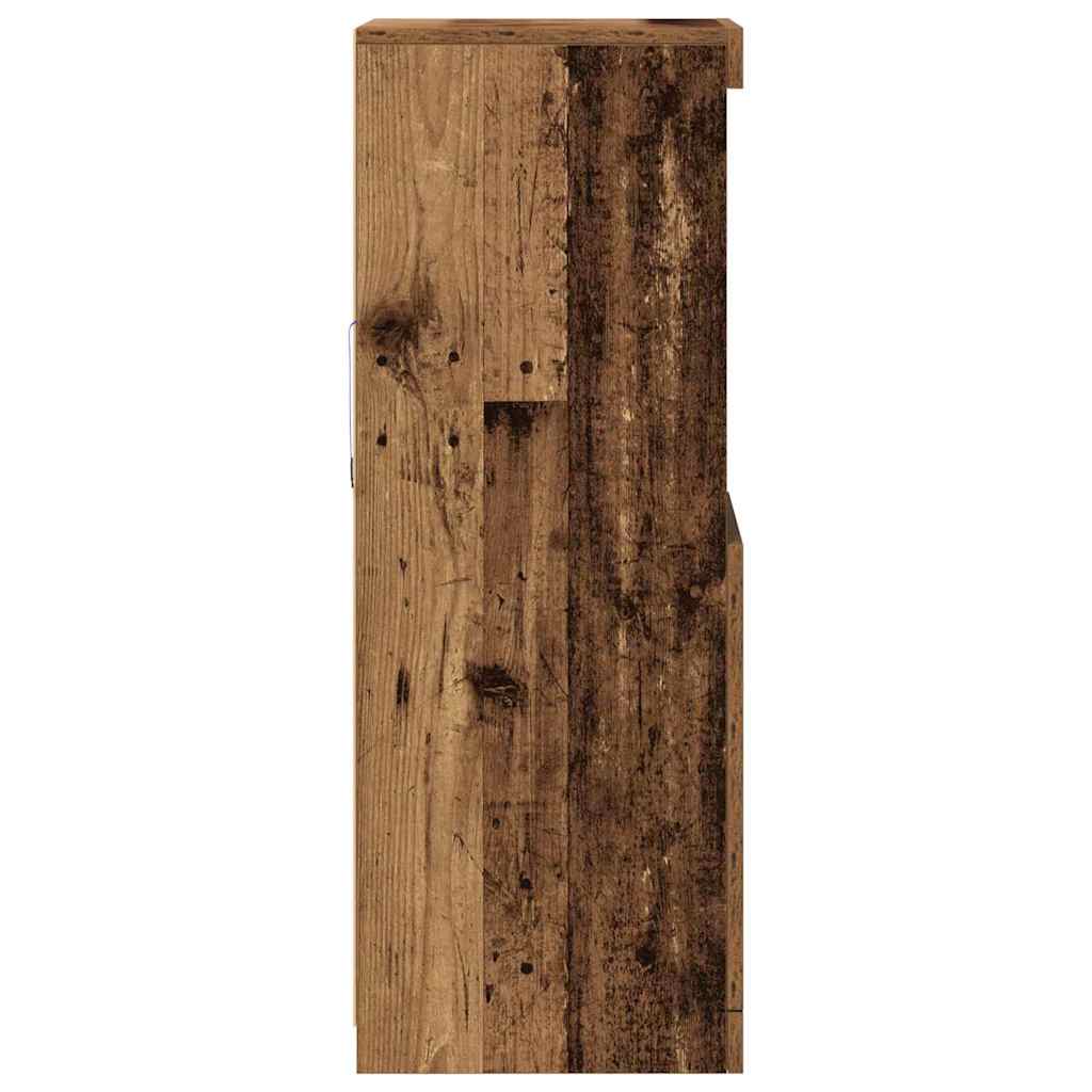 vidaXL LED Sideboard Old Wood 41 x 37 x 100 cm Engineered Wood