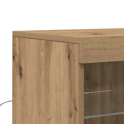 vidaXL LED Sideboard Artisan Oak 41 x 37 x 100 cm Engineered Wood