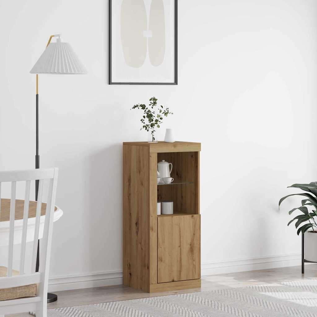 vidaXL LED Sideboard Artisan Oak 41 x 37 x 100 cm Engineered Wood