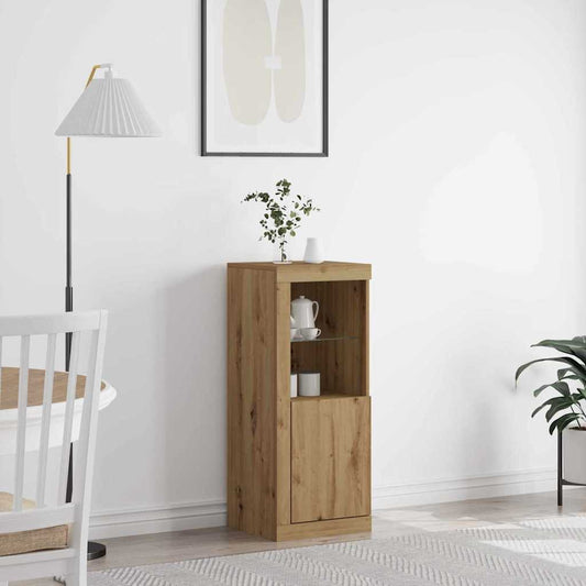 vidaXL LED Sideboard Artisan Oak 41 x 37 x 100 cm Engineered Wood