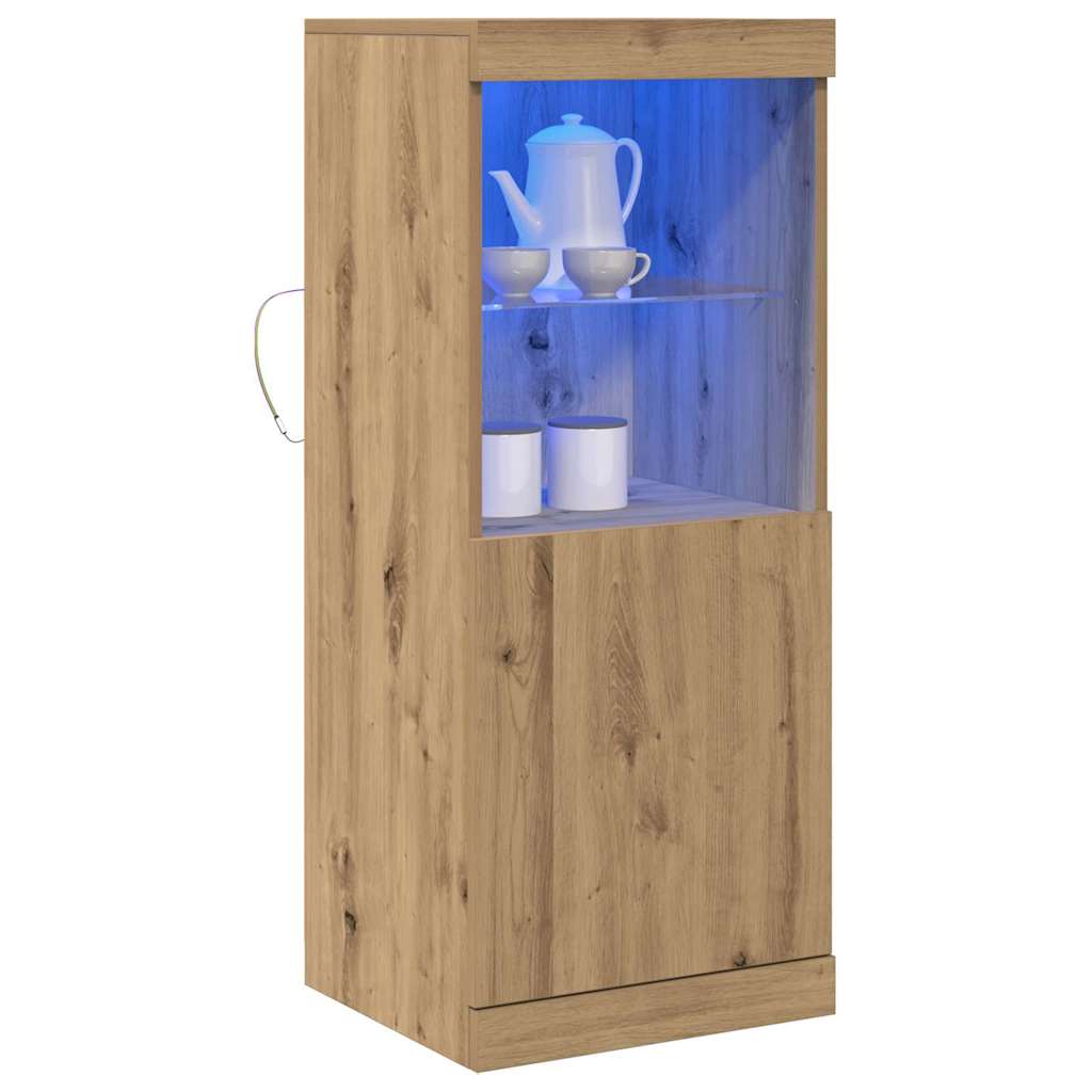 vidaXL LED Sideboard Artisan Oak 41 x 37 x 100 cm Engineered Wood