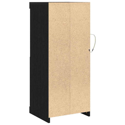 vidaXL LED Sideboard Black Oak 41 x 37 x 100 cm Engineered Wood