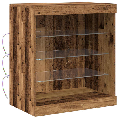 vidaXL LED Sideboard Old Wood 60.5 x 37 x 67 cm Engineered Wood