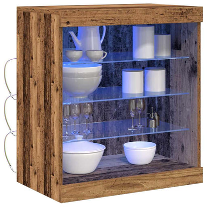 vidaXL LED Sideboard Old Wood 60.5 x 37 x 67 cm Engineered Wood