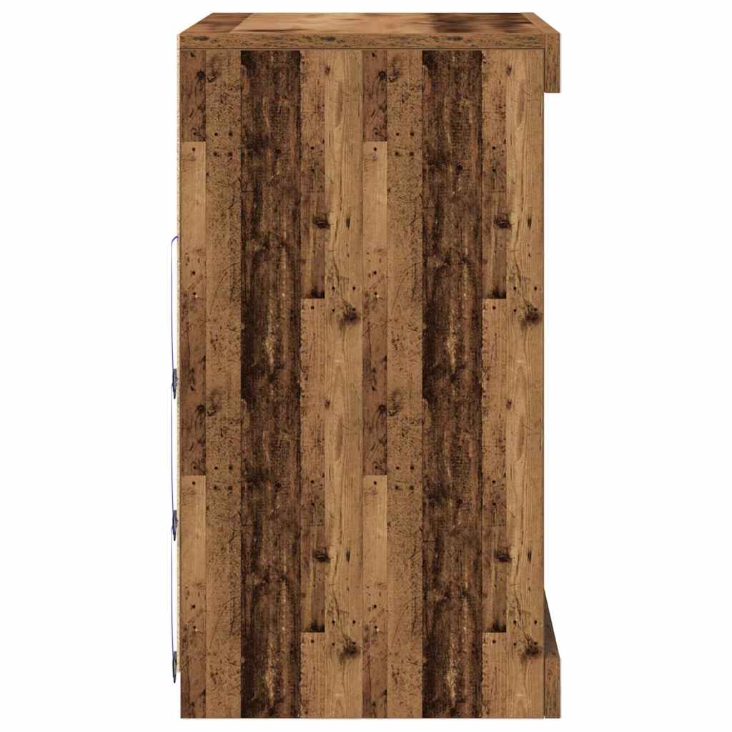 vidaXL LED Sideboard Old Wood 60.5 x 37 x 67 cm Engineered Wood