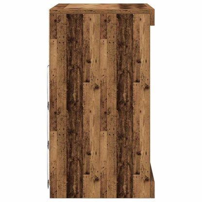 vidaXL LED Sideboard Old Wood 60.5 x 37 x 67 cm Engineered Wood