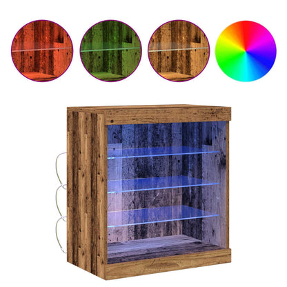 vidaXL LED Sideboard Old Wood 60.5 x 37 x 67 cm Engineered Wood