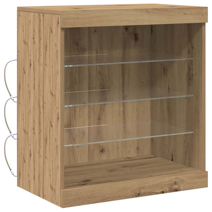 vidaXL LED Sideboard Artisan Oak 60.5 x 37 x 67 cm Engineered Wood