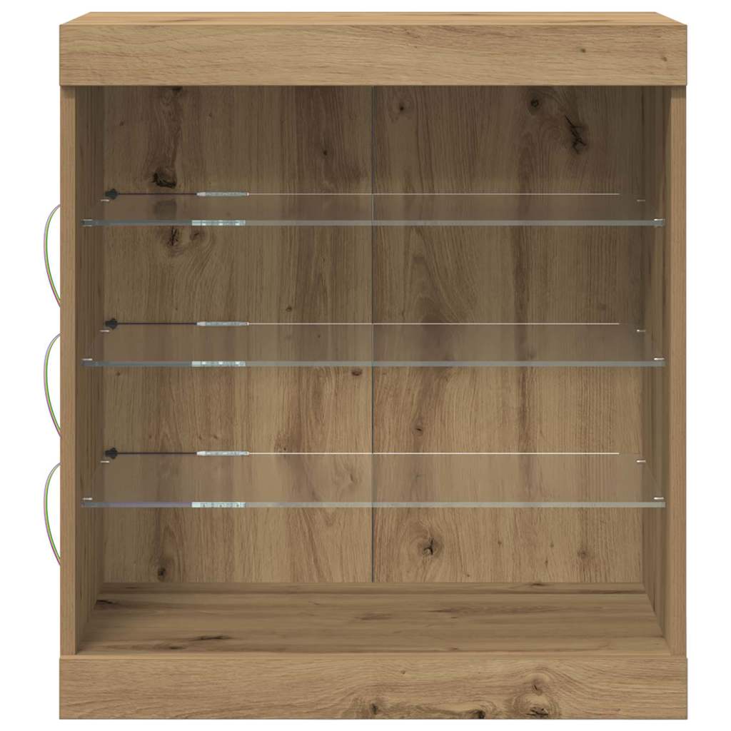 vidaXL LED Sideboard Artisan Oak 60.5 x 37 x 67 cm Engineered Wood