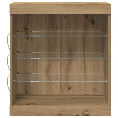 vidaXL LED Sideboard Artisan Oak 60.5 x 37 x 67 cm Engineered Wood