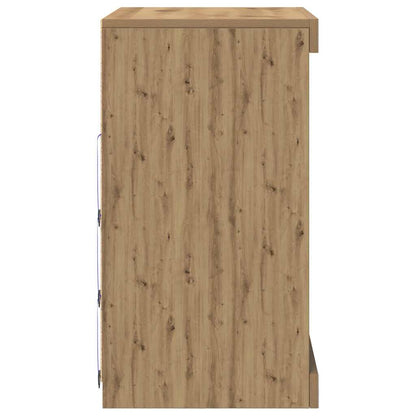vidaXL LED Sideboard Artisan Oak 60.5 x 37 x 67 cm Engineered Wood
