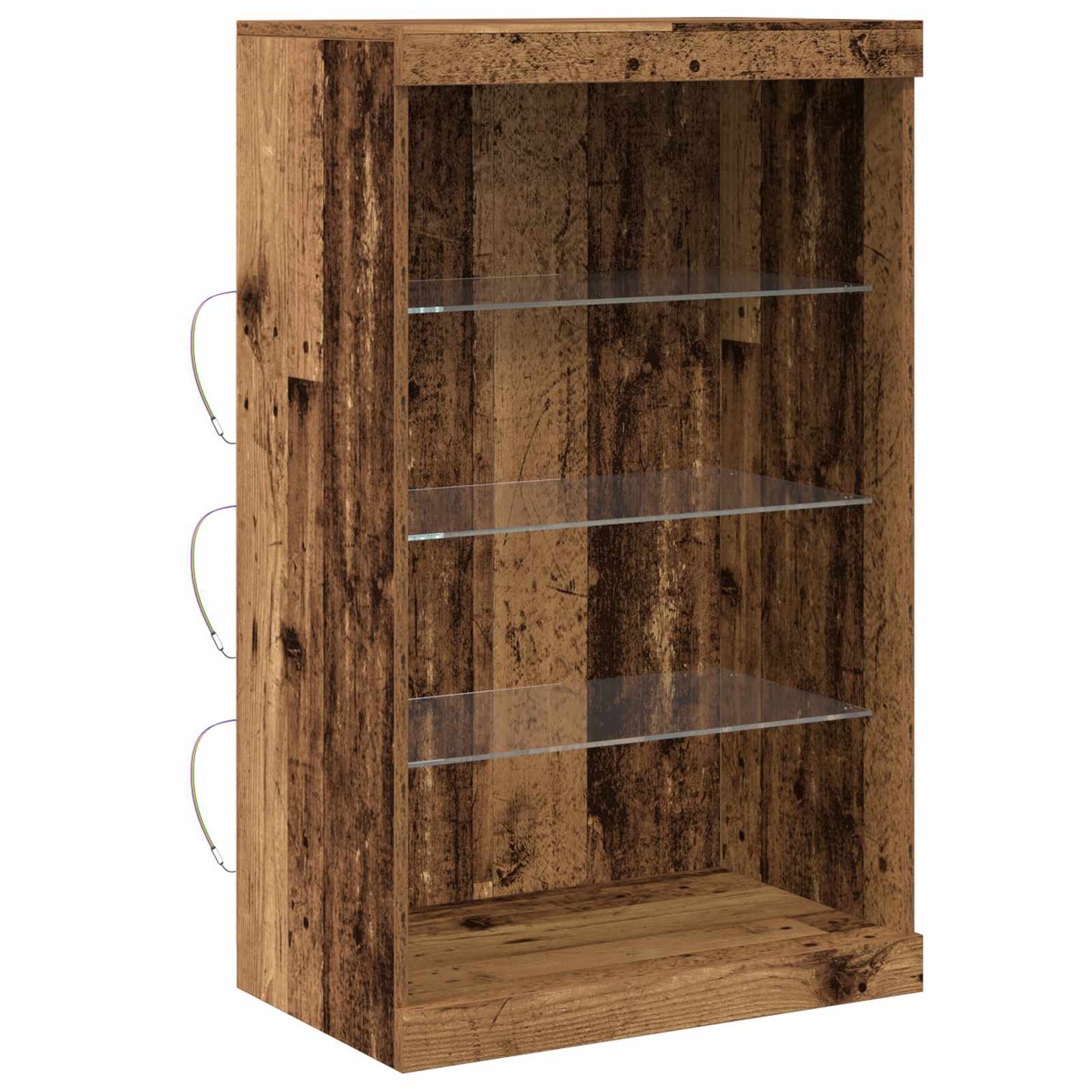 vidaXL LED Sideboard Old Wood 60.5 x 37 x 100 cm Engineered Wood