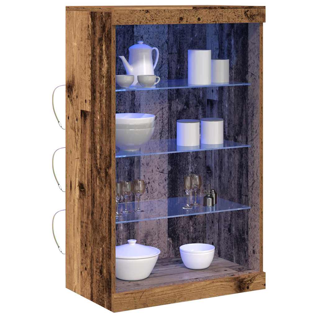 vidaXL LED Sideboard Old Wood 60.5 x 37 x 100 cm Engineered Wood