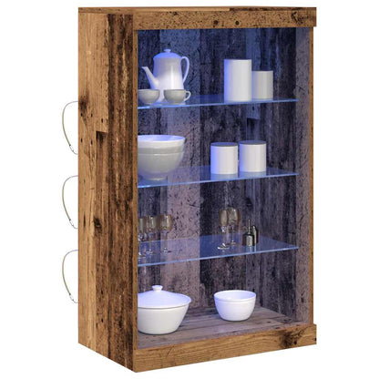vidaXL LED Sideboard Old Wood 60.5 x 37 x 100 cm Engineered Wood